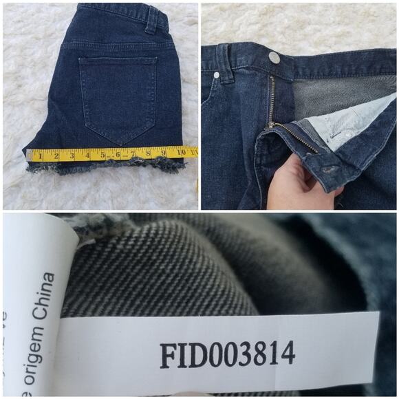 Cutoff Jean Shorts Venus Size 10 Dark Wash Stretch Denim Women's Shorts Casual - Picture 4 of 5